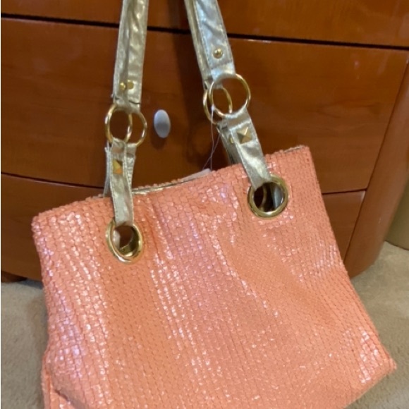 Big Buddha Peach Tote bag with gold trim - Picture 3 of 11